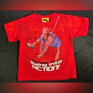 Vintage Child Small Spiderman Red Short Sleeve Tee Shirt
